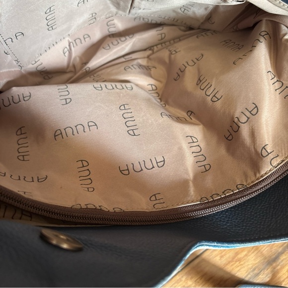 Anna by Anuschka Hand Painted Tropical Flower Leather Medium Shoulder Bag - Picture 13 of 14